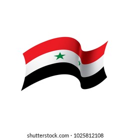 Syria flag, vector illustration on a white background