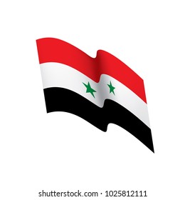 Syria flag, vector illustration on a white background
