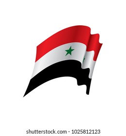 Syria flag, vector illustration on a white background