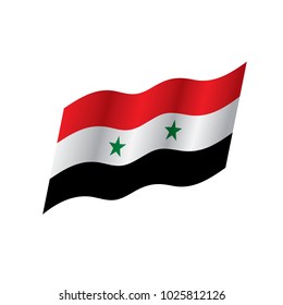 Syria flag, vector illustration on a white background