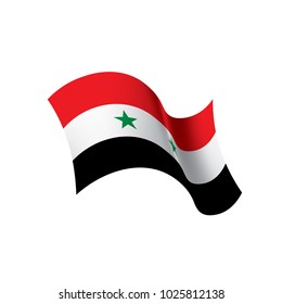 Syria flag, vector illustration on a white background