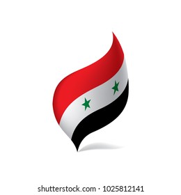 Syria flag, vector illustration on a white background