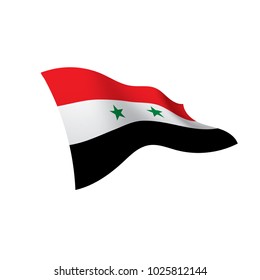 Syria flag, vector illustration on a white background