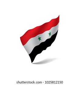 Syria flag, vector illustration on a white background