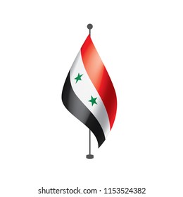 Syria flag, vector illustration on a white background