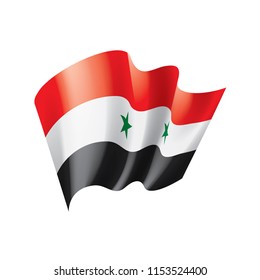 Syria flag, vector illustration on a white background