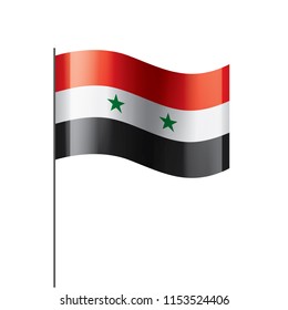 Syria flag, vector illustration on a white background