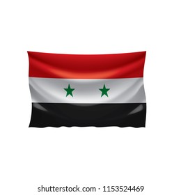 Syria flag, vector illustration on a white background