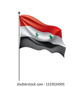 Syria flag, vector illustration on a white background