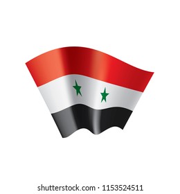 Syria flag, vector illustration on a white background