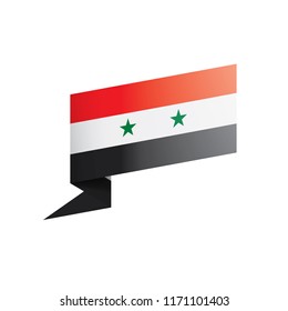 Syria flag, vector illustration on a white background