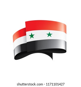 Syria flag, vector illustration on a white background