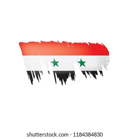 Syria flag, vector illustration on a white background.