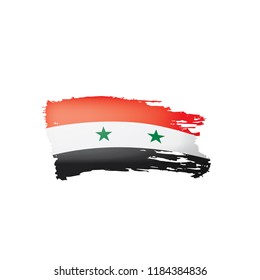 Syria flag, vector illustration on a white background.