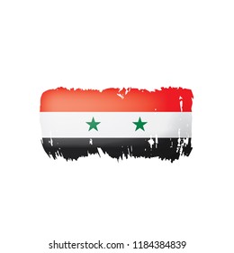 Syria flag, vector illustration on a white background.