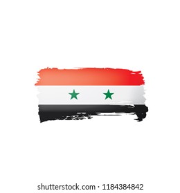 Syria flag, vector illustration on a white background.