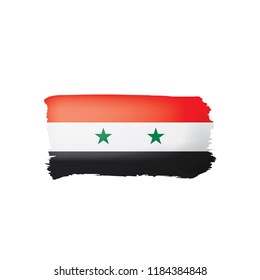 Syria flag, vector illustration on a white background.