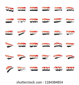 Syria flag, vector illustration on a white background.