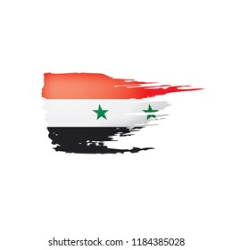 Syria flag, vector illustration on a white background.