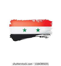 Syria flag, vector illustration on a white background.
