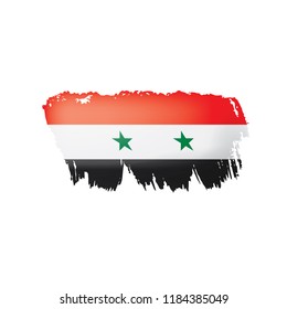 Syria flag, vector illustration on a white background.