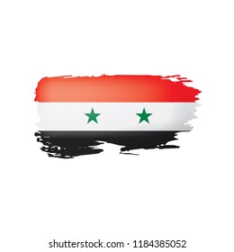 Syria flag, vector illustration on a white background.