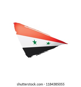 Syria flag, vector illustration on a white background.