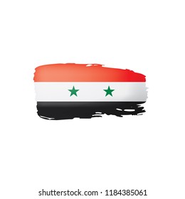 Syria flag, vector illustration on a white background.