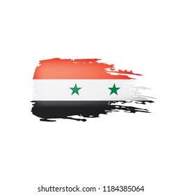 Syria flag, vector illustration on a white background.