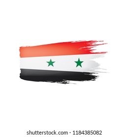 Syria flag, vector illustration on a white background.