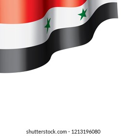 Syria flag, vector illustration on a white background