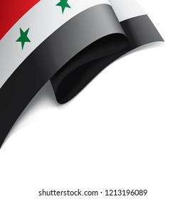 Syria flag, vector illustration on a white background