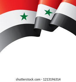 Syria flag, vector illustration on a white background