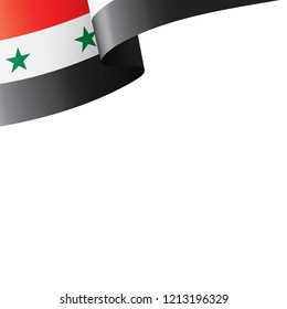 Syria flag, vector illustration on a white background
