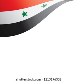 Syria flag, vector illustration on a white background