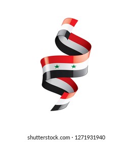 Syria flag, vector illustration on a white background