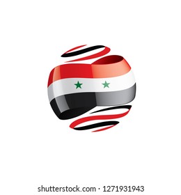 Syria flag, vector illustration on a white background