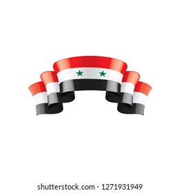 Syria flag, vector illustration on a white background