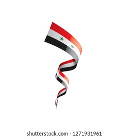 Syria flag, vector illustration on a white background