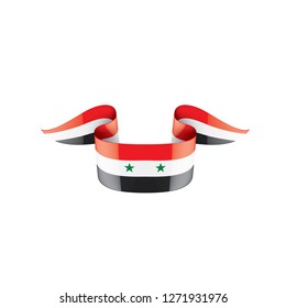 Syria flag, vector illustration on a white background