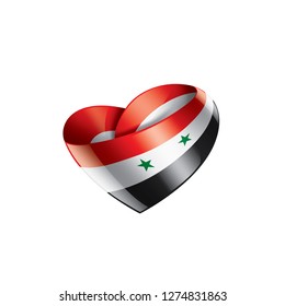 Syria flag, vector illustration on a white background