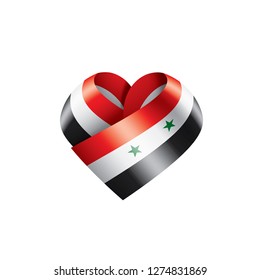 Syria flag, vector illustration on a white background