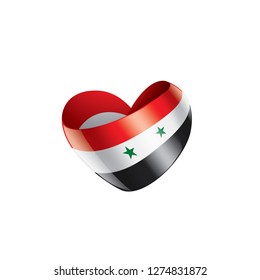 Syria flag, vector illustration on a white background