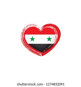 Syria flag, vector illustration on a white background