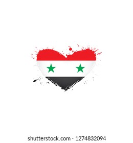 Syria flag, vector illustration on a white background