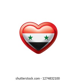 Syria flag, vector illustration on a white background