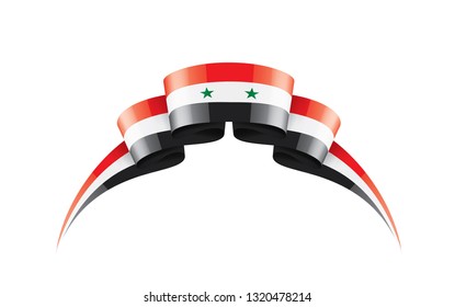 Syria flag, vector illustration on a white background