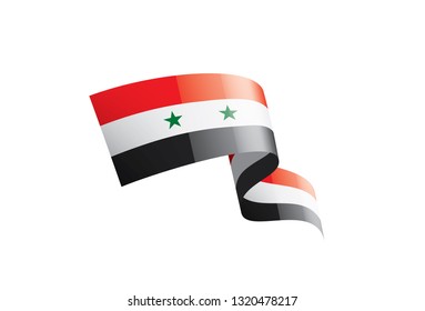 Syria flag, vector illustration on a white background