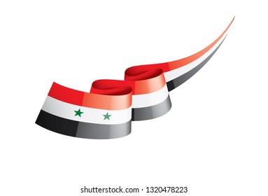 Syria flag, vector illustration on a white background