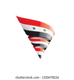 Syria flag, vector illustration on a white background